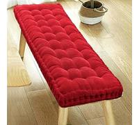 Indoor Garden Swing Seat Cushions, Thick Corn Velvet Bench Pad for 1, 2 & 3 Seater Furniture, 23.6x23.6in Red Window Seat Cushion for Comfort & Style