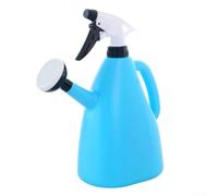 Indoor Garden Watering Can 1L, Adjustable Pressure Spray Nozzle for Potted Plants Herbs, Ergonomic Leak-Proof Plastic Watering Kettle with Long Spout, Blue