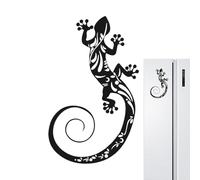 Indoor Gecko Hanging Sculpture - 30 X 18 cm Metal Lizard Facade Panel, Mountable Masterpiece Outside Lawn | Exterior Cladding Patio Porch Balconies Decks