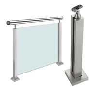 Indoor Glass Railing System with Post Clamps & Stable BaseIdeal for Balconies Stairs Villas Hallways and TerracesDurable and Stylish Glass Railing Posts