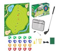 Indoor Golf Game Chip and Stick, Portable Strike Mat - Double Sided Golf Game Kit with 20 Balls - for and Adults for Indoor Training and Practice