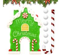 Indoor Golf Game - Christmas Gingerbread Party Golf Set, Portable Family Toy for Holiday Celebrations and Gatherings, Fun Activity, Perfect for Home, Office, Outdoor Festive Play, 13.78x9.45 Inches