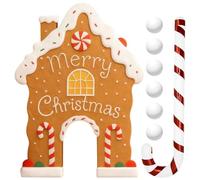 Indoor Golf Game, Portable Funny Set, Standard Size Holiday Design, Material Build, Party Toy Feature, Christmas Gingerbread Golf Set for Teens Adults Family Living Room Outdoor