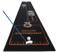 Indoor Golf Mostin - Green Golf Training | Portable Golf Lawn Practice Mat with Alignment Guide, Automatic Ball Return for Home, Office, Patio, Balcony And Use