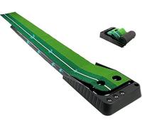 Indoor Golf Putting Green - Portable Mat with Auto Ball Return Function - Indoor Putting Green with Ball Return - Mini Golf Practice Training Aid - Home, Office, Outdoor Use - 3 Bonus Balls