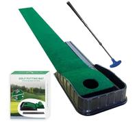 Indoor Golf Putting Mat Return, Polyester Fiber | Includes Ball Return Base - Metal Construction - Putting Practice Aid, Blue, style to 4