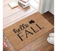 Indoor Halloween Decorations Fall Coir Doormat Welcome Pumpkins Door Mat Non Slip Farmhouse Floor Mats Autumn Decorative Entrance Door Rugs For Halloween Thanksgiving Indoor Outdoor (D, One Size)
