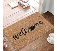 Indoor Halloween Decorations Fall Coir Doormat Welcome Pumpkins Door Mat Non Slip Farmhouse Floor Mats Autumn Decorative Entrance Door Rugs For Halloween Thanksgiving Indoor Outdoor (C, One Size)