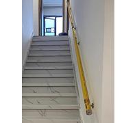 Indoor Handrail 4Ft 5Ft 6Ft 7Ft 8Ft 10Ft 12Ft 15Ft 20Ft 30Ft, Clear Acrylic Stairs Wall Railing for Hallway Loft Apartment Basement & Exterior Steps, Load 200Kg,Yellow,22ft/670cm