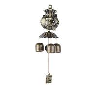 Indoor Home Lucky Bag Bronze Wind Chime Good Luck Blessing Retro Feng Shui Bells Chinese Oriental Decoration Craft Ornaments for Garden