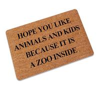 Indoor Hope You Like Animals an Kids Because it is a Zoo Inside Doormat Super Absorbent Backing Non-Slip Doormat 36X24 Inch