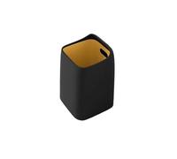 Indoor Household Garbage Cans Living Room Kitchen Restroom Light Luxury Wind Double Layer Office High Color Value Dumpster(Black,Small)