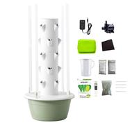 Indoor Hydroponic Garden,Tower with LED Grow Lights, Self-Watering Hydroponics System with Pump, Timer, Controller, Planting Kit, For Growing Herbs & Vegetables 7-layer+LED