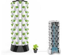 Indoor Hydroponic Tower Garden, 10-Layer Vertical Growing System for Herbs and Fruits, Space-Saving Economy Design, Perfect for Urban Gardening
