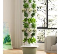 Indoor Hydroponic Tower with Led Grow Lights,Hydroponic Tower with Hydrating Pump,Net Pots,Tower Garden Hydroponics Growing for Herbs and Vegetables (20holes)