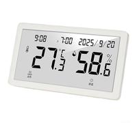Indoor Hygrometer Thermometer Meter,with Clock Calendar Comfort Display