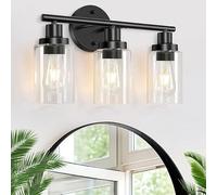 Indoor Led Ceiling Pendant 3-Lights Farmhouse Vanity Lights Fixture Rustic Bathroom Light Fixture Over Mirror Bathroom Sconces LightingFoyer