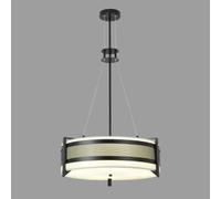 Indoor Led Ceiling Pendant, 4-Light Modern Iron Lamp Body Fabric Lampshade E14 Light Source, Height Adjustable Pendant Fixture,Foyer