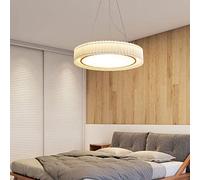 Indoor Led Ceiling Pendant, Pleated Fabric Chandelier Romantic Atmosphere Round Ceiling Lamp Simple Bedroom Living Room Lighting Fixtures Light Luxury Art Decorative Hanging Lamp,Foyer