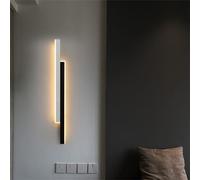 Indoor LED Strip Wall Sconce Creative Lamp Modern Bedroom Metal Linear Light Black White Minimalist 3000K/4000K/6500K Inside for Hallway Living Room