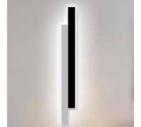 Indoor LED Strip Wall Sconce Creative Lamp Modern Bedroom Metal Linear Light Black White Minimalist 3000K/4000K/6500K Inside for Hallway Living Room