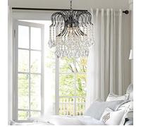 Indoor Light a Simple Crystal Chandelier, an Entrance Hall, an Entrance Hall, a Dressing Room, a Simple Bedroom, a Bar Lamp Illumination,Black-40 * 42cm