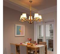 Indoor Light New Chinese Wooden Chandeliers, Living Room Modern Creative Personality Retro Study Bedroom Restaurant Lamps Illumination,70 * 40cm