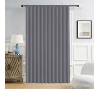 Indoor magnetic door curtains, folding doors, suitable for door curtains, bedrooms, bathrooms, room partitions, etc.-gray-w260xH230cm