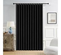 Indoor magnetic door curtains, folding doors, suitable for door curtains, bedrooms, bathrooms, room partitions, etc.-black-w130xH190cm