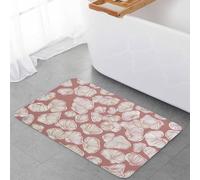 Indoor Mats 40X60Cm, Ocean Conch Coastal Red-Brown Shell Summer Beach Bathroom Mat Hardwearing Rug Mats For Hall Home Entryway