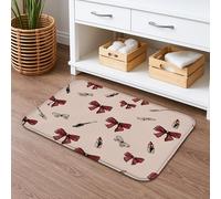 Indoor Mats Elegant Ribbon Pattern Chic Bow, Stylish Welcome Mat Funny Rug Mats 40X60Cm For Office Hall Entryway