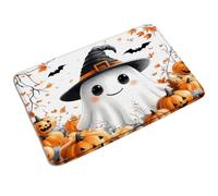 Indoor Mats Ghosts Gothic Halloween Pumpkin Bat Cute Maple Leaf Horror, Hardwearing Bathroom Mat Non-Slip Entrance Rug 40X60Cm For Entryway Hall Kitchen