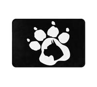 Indoor Mats Non-Slip Bathroom Mat Boxer Dog Pet Paw Decorative Entrance Rug For Indoor Entryway Kitchen 40X60Cm