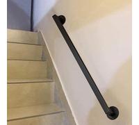 Indoor Metal Stair Railing HandrailsWallMounted Banister Support Kit for StairsAvailable in 1m to 4.2m LengthsDurable Safety Guard Rails for Home & Office