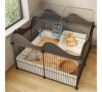 Indoor Metal Wire Animal Cage - Large DIY Enclosure for Cats and Small Pets, Ideal Exercise Space