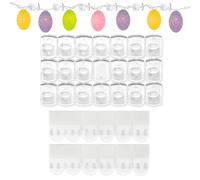 Indoor Mini Light Clips with Adhesive Strips, 120pcs Clear Wall Clips Damage Free Removable Command Hooks for Fairy Lights Finisher Wire Clamp Transparent for Hanging Lights Decor and Cables