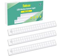 Tailcas Indoor Motion Detector Light, Kitchen Sensor Cabinet Lighting, USB Rechargeable Night Light, Dimmable Cupboard Light, Children's Night Light for Stairs, Hallway