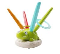 Indoor Multi-player Interactive Sensory Integration Physical Fitness Training Toy Three-in-One Dinosaur Sports Machine with Ring Toss Rope Skipping Sky Rocket Launching for Family