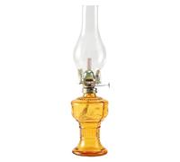 Indoor Oil Lamp Vintage Glass Classic Kerosene Home Emergency Lighting With Adjustable Fire Core Decoration Room Night Sky (B, 8.2x32cm)