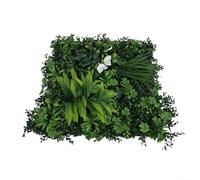 Indoor Outdoor Artificial Flower Wall Panels with UV Protection, Dense Leaf Texture for Realistic Green Wall Effect, Safe for Pets and Children, 50x50CM (B)