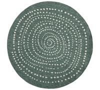 THE RUGS Indoor Outdoor Bali Round Rug Reversible Flatweave Polypropylene in Green | Size: 200 cm diameter THE RUGS Green 200 cm diameter