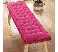 Indoor Outdoor Bench Cushion for 1 2 or 3 Seater Swing Seats Thick Corn Velvet Pad for Window or Garden Furniture 19.7x63in Rose Red Cushion