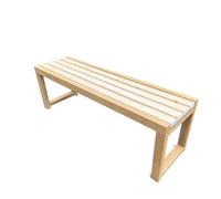 Indoor/Outdoor Bench with Wooden Seat Armless Design for Garden Veranda Patio & Park - Rot & Fade Resistant Stylish & Comfortable Seating Solution