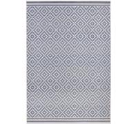 THE RUGS Raute Diamond Rug Indoor Outdoor Polypropylene Weatherproof Durable in Blue | Size: 140 cm x 200 cm THE RUGS Blue 140 cm x 200 cm