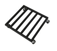 Indoor & Outdoor Bonsai Plant Cart with Universal Wheels 30 cm Metal Flower Pot Stand Black Versatile Rolling Shelf for Easy Transport & Display of Plants