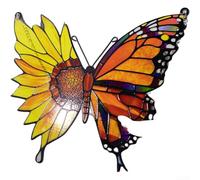 Indoor Outdoor Butterfly Sunflower Decor for Windows Walls and Gardens Creative Light Catching Design with Modern Aesthetic Touch (Butterfly)