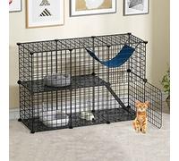 Indoor/Outdoor Cat House, Cat Cages Indoor Metal, Small Animal Cage, Guinea Pig Cage, Rabbit Cage, Dog Cage, Simple Installation and Firm Structure - A-regular/B-fine,B-finished