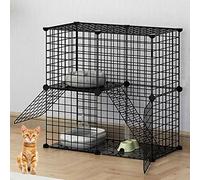 Indoor/Outdoor Cat House, Cat Cages Indoor Metal, Small Animal Cage, Guinea Pig Cage, Rabbit Cage, Dog Cage, Simple Installation and Firm Structure - A-regular/B-fine