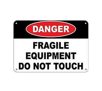 Indoor & Outdoor Decorative Wall Hanging Danger Fragile Equipment Do Not Touch2 Parking Decor Decor Kitchen Street Decor Decoration Beer Sign Club Funny Vintage Metal Sign Poster 8X12 Inches
