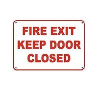 Indoor & Outdoor Decorative Wall Hanging Fire Exit Keep Door Closed Security Sign Parking Decor Decor Kitchen Street Decor Decoration Beer Sign Club Funny Vintage Metal Sign Poster 8X12 Inches